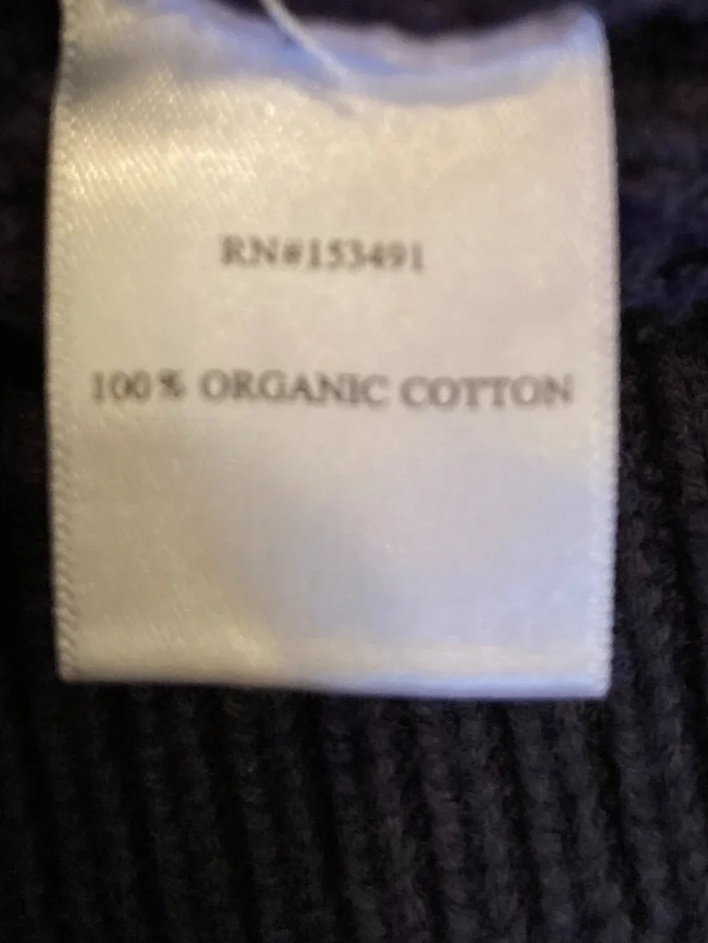 Hope & Henry Men's 100% Organic Cotton Navy Blue Henley Pullover Sweater Size XL